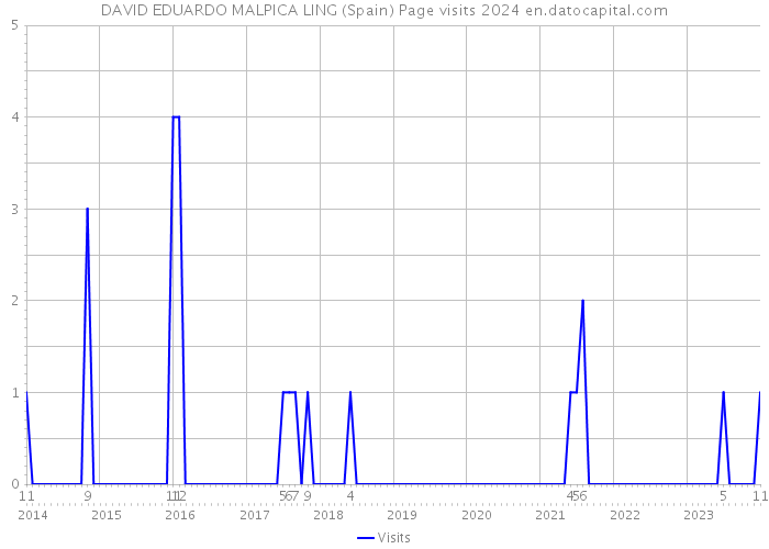 DAVID EDUARDO MALPICA LING (Spain) Page visits 2024 