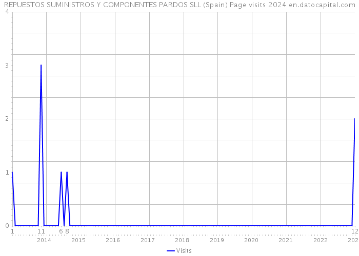 REPUESTOS SUMINISTROS Y COMPONENTES PARDOS SLL (Spain) Page visits 2024 