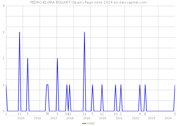 PEDRO ELVIRA BOLIART (Spain) Page visits 2024 