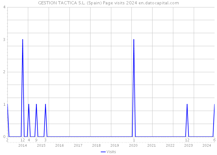 GESTION TACTICA S.L. (Spain) Page visits 2024 