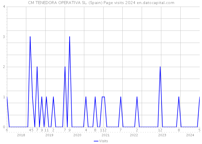 CM TENEDORA OPERATIVA SL. (Spain) Page visits 2024 