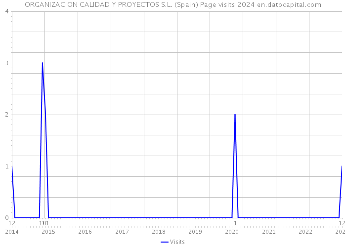 ORGANIZACION CALIDAD Y PROYECTOS S.L. (Spain) Page visits 2024 