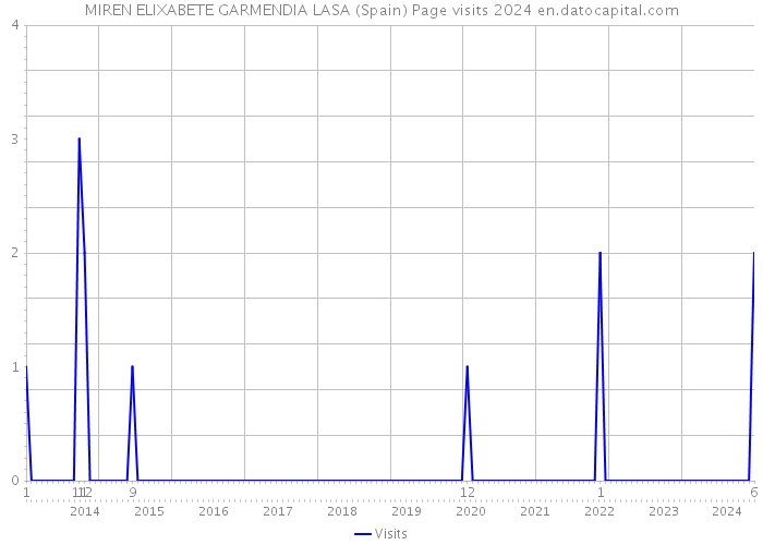 MIREN ELIXABETE GARMENDIA LASA (Spain) Page visits 2024 