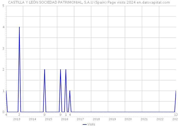 CASTILLA Y LEÓN SOCIEDAD PATRIMONIAL, S.A.U (Spain) Page visits 2024 