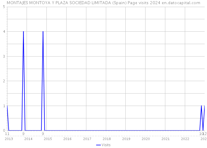 MONTAJES MONTOYA Y PLAZA SOCIEDAD LIMITADA (Spain) Page visits 2024 