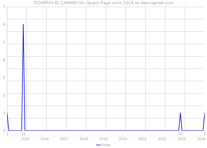 PIZARRAS EL CARMEN SA (Spain) Page visits 2024 