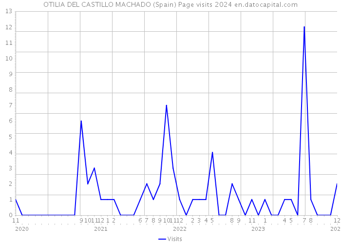 OTILIA DEL CASTILLO MACHADO (Spain) Page visits 2024 