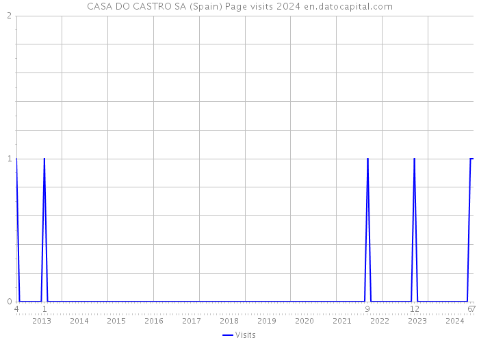 CASA DO CASTRO SA (Spain) Page visits 2024 