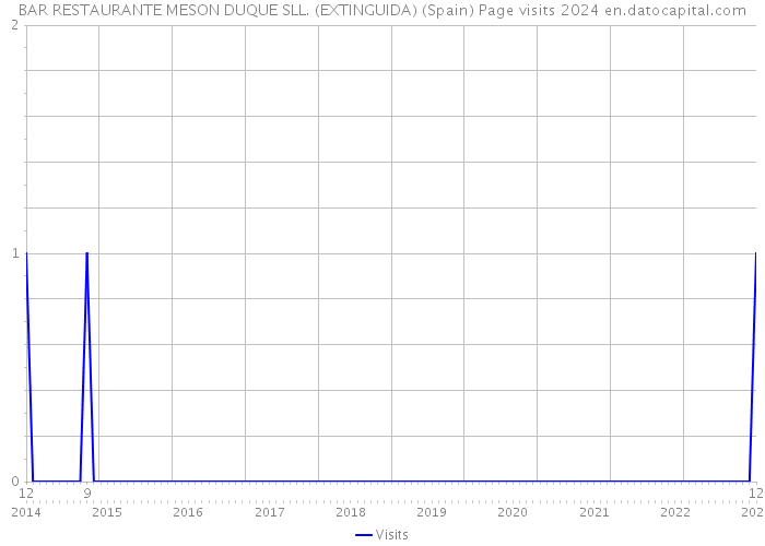 BAR RESTAURANTE MESON DUQUE SLL. (EXTINGUIDA) (Spain) Page visits 2024 