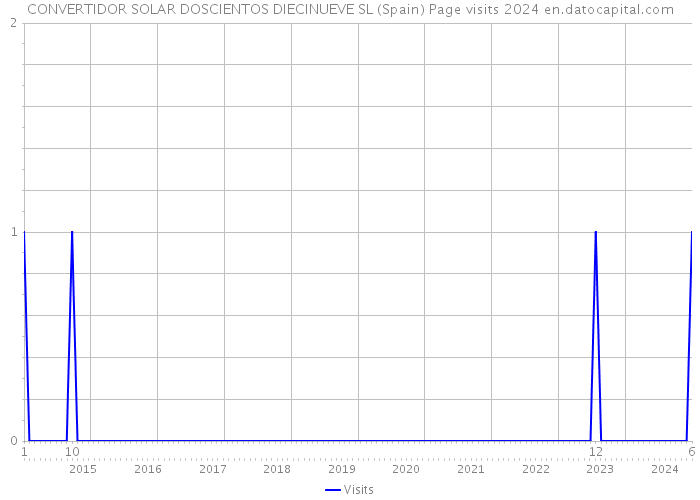 CONVERTIDOR SOLAR DOSCIENTOS DIECINUEVE SL (Spain) Page visits 2024 