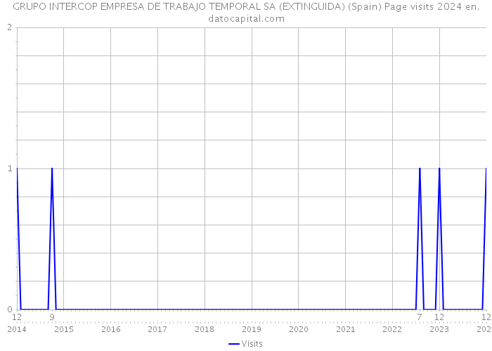 GRUPO INTERCOP EMPRESA DE TRABAJO TEMPORAL SA (EXTINGUIDA) (Spain) Page visits 2024 