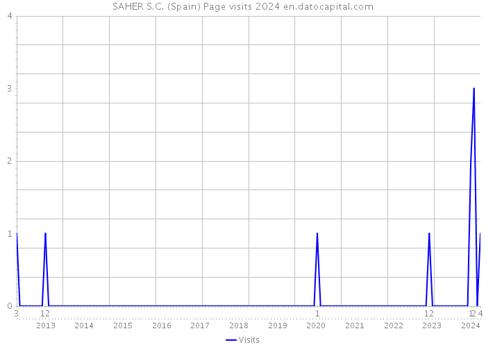 SAHER S.C. (Spain) Page visits 2024 