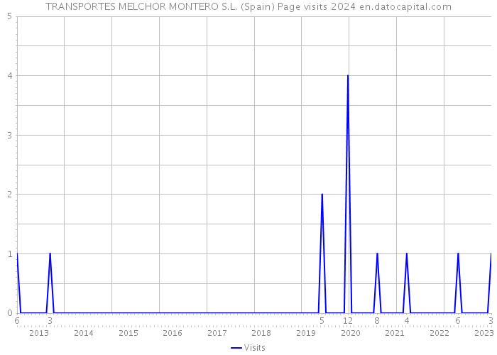 TRANSPORTES MELCHOR MONTERO S.L. (Spain) Page visits 2024 