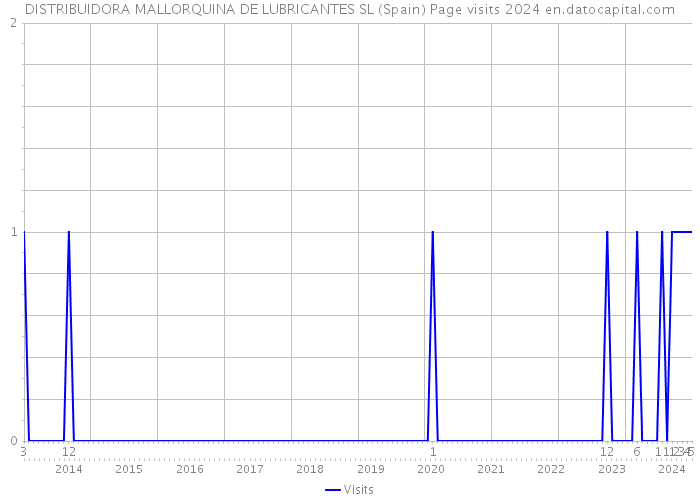 DISTRIBUIDORA MALLORQUINA DE LUBRICANTES SL (Spain) Page visits 2024 