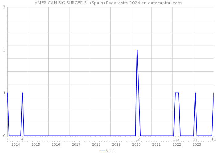 AMERICAN BIG BURGER SL (Spain) Page visits 2024 