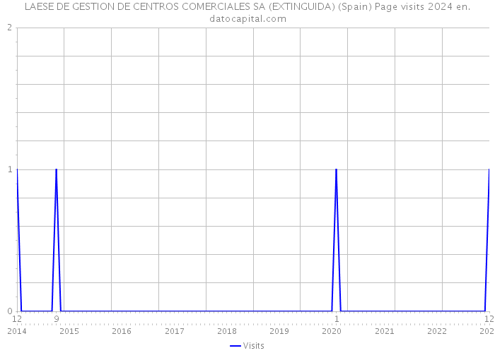 LAESE DE GESTION DE CENTROS COMERCIALES SA (EXTINGUIDA) (Spain) Page visits 2024 