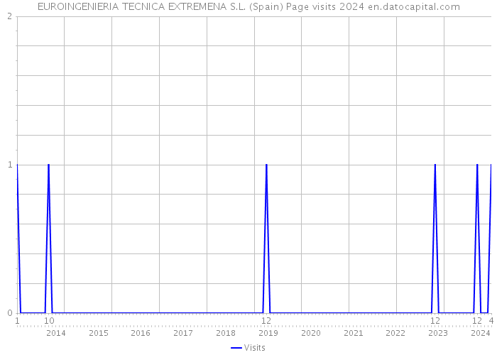 EUROINGENIERIA TECNICA EXTREMENA S.L. (Spain) Page visits 2024 