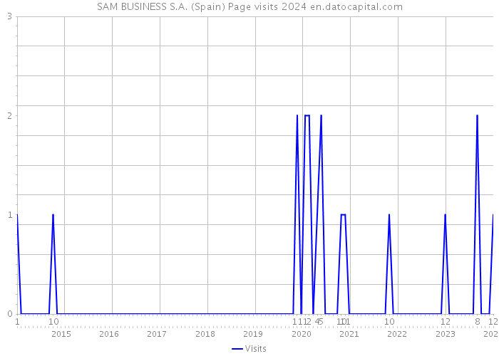 SAM BUSINESS S.A. (Spain) Page visits 2024 