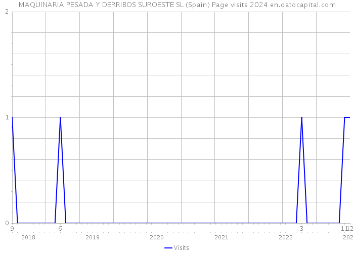 MAQUINARIA PESADA Y DERRIBOS SUROESTE SL (Spain) Page visits 2024 