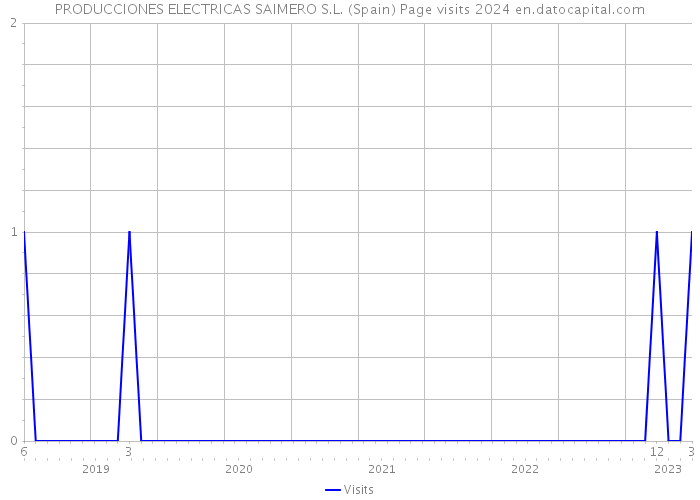 PRODUCCIONES ELECTRICAS SAIMERO S.L. (Spain) Page visits 2024 