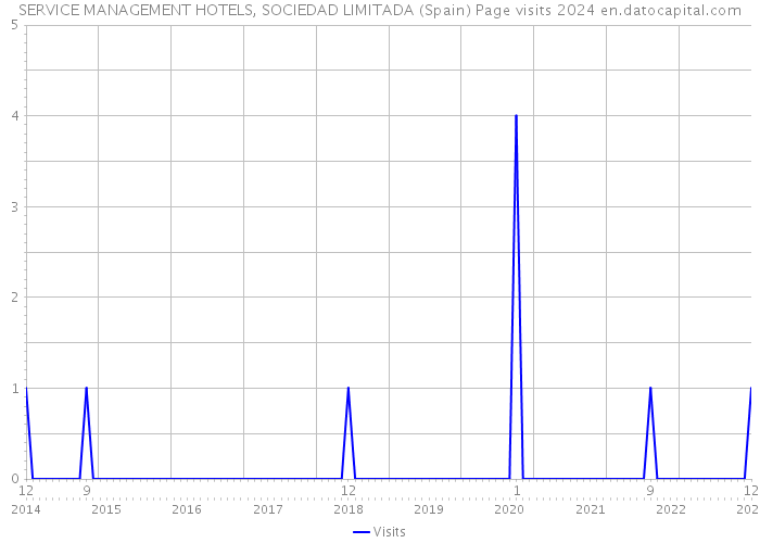 SERVICE MANAGEMENT HOTELS, SOCIEDAD LIMITADA (Spain) Page visits 2024 