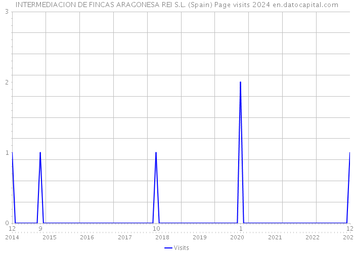 INTERMEDIACION DE FINCAS ARAGONESA REI S.L. (Spain) Page visits 2024 