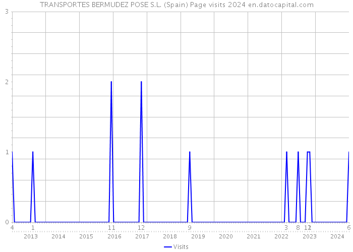 TRANSPORTES BERMUDEZ POSE S.L. (Spain) Page visits 2024 