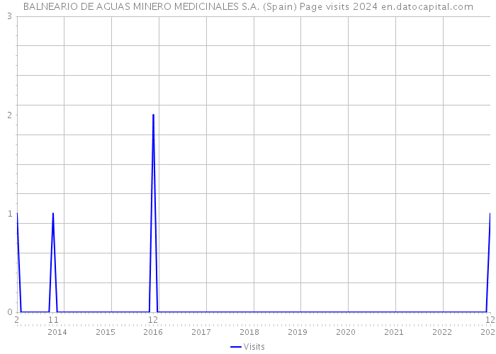 BALNEARIO DE AGUAS MINERO MEDICINALES S.A. (Spain) Page visits 2024 