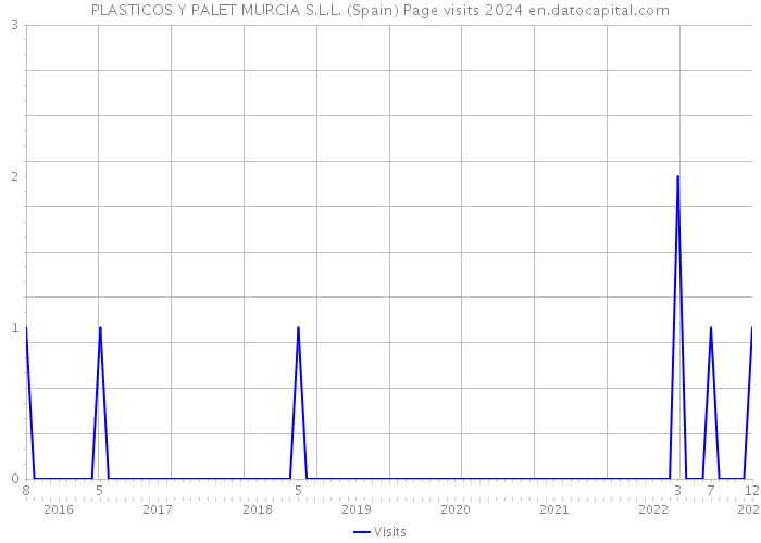 PLASTICOS Y PALET MURCIA S.L.L. (Spain) Page visits 2024 