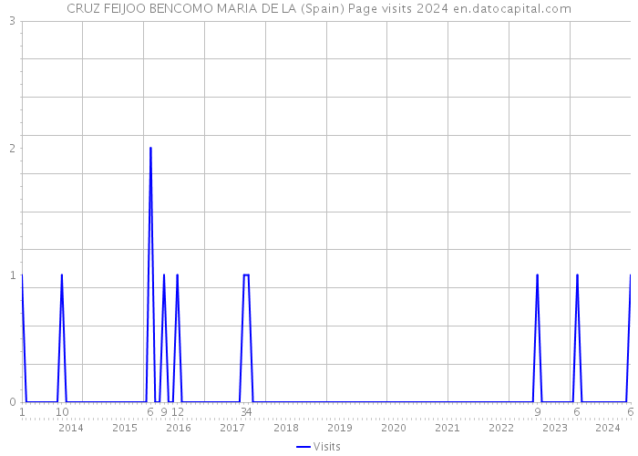 CRUZ FEIJOO BENCOMO MARIA DE LA (Spain) Page visits 2024 