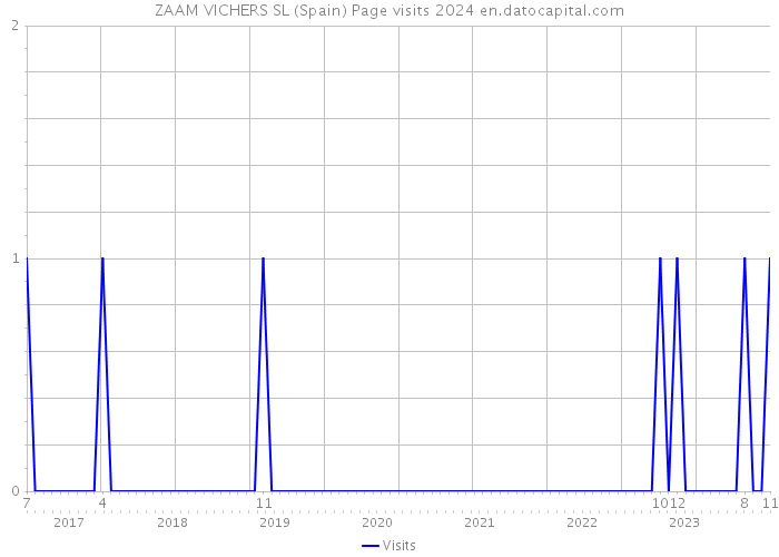 ZAAM VICHERS SL (Spain) Page visits 2024 