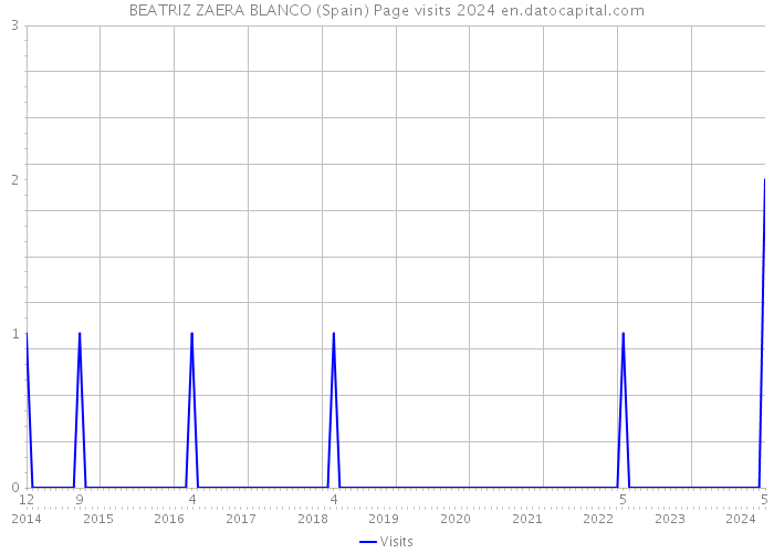 BEATRIZ ZAERA BLANCO (Spain) Page visits 2024 