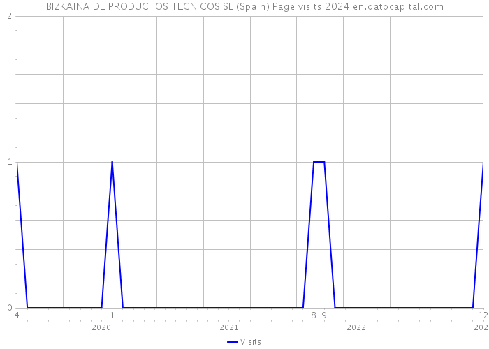 BIZKAINA DE PRODUCTOS TECNICOS SL (Spain) Page visits 2024 