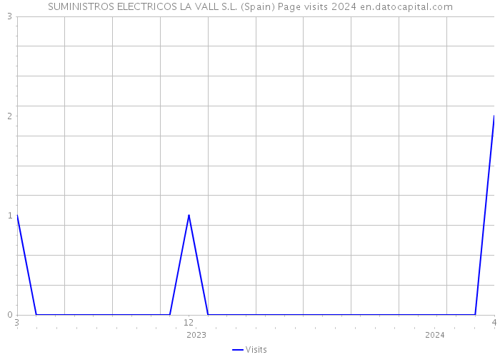 SUMINISTROS ELECTRICOS LA VALL S.L. (Spain) Page visits 2024 