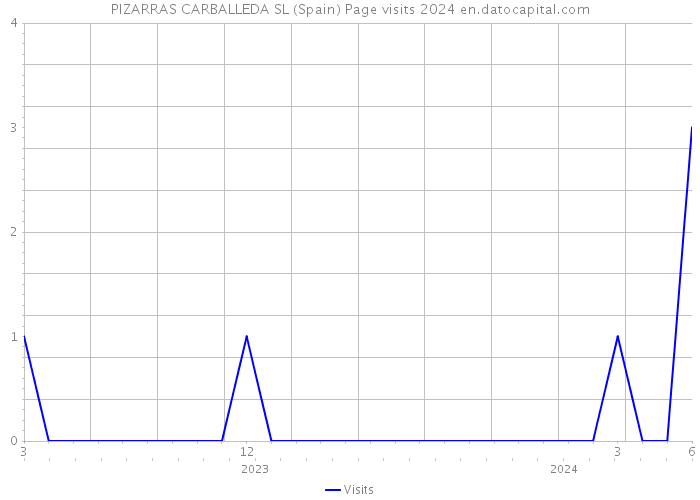 PIZARRAS CARBALLEDA SL (Spain) Page visits 2024 