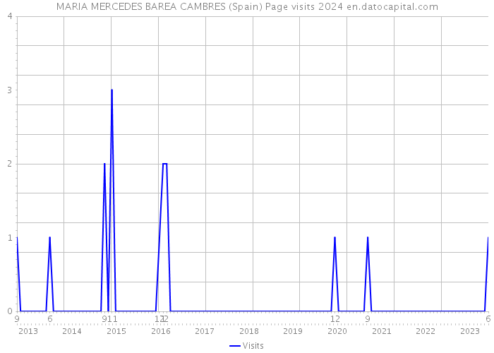 MARIA MERCEDES BAREA CAMBRES (Spain) Page visits 2024 