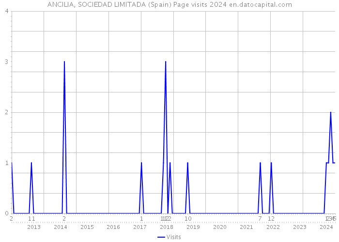 ANCILIA, SOCIEDAD LIMITADA (Spain) Page visits 2024 