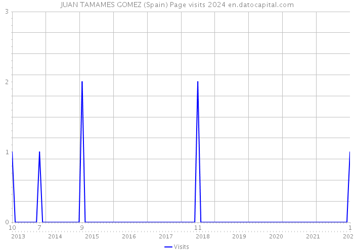 JUAN TAMAMES GOMEZ (Spain) Page visits 2024 