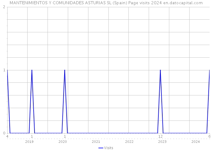 MANTENIMIENTOS Y COMUNIDADES ASTURIAS SL (Spain) Page visits 2024 