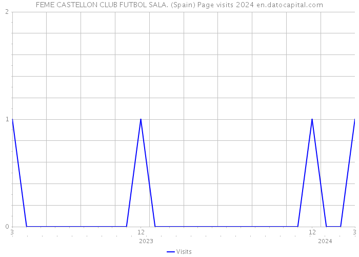 FEME CASTELLON CLUB FUTBOL SALA. (Spain) Page visits 2024 