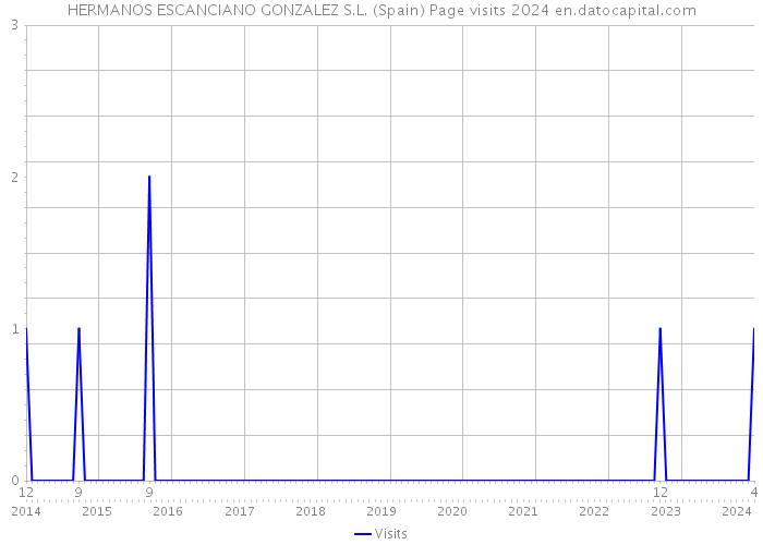 HERMANOS ESCANCIANO GONZALEZ S.L. (Spain) Page visits 2024 