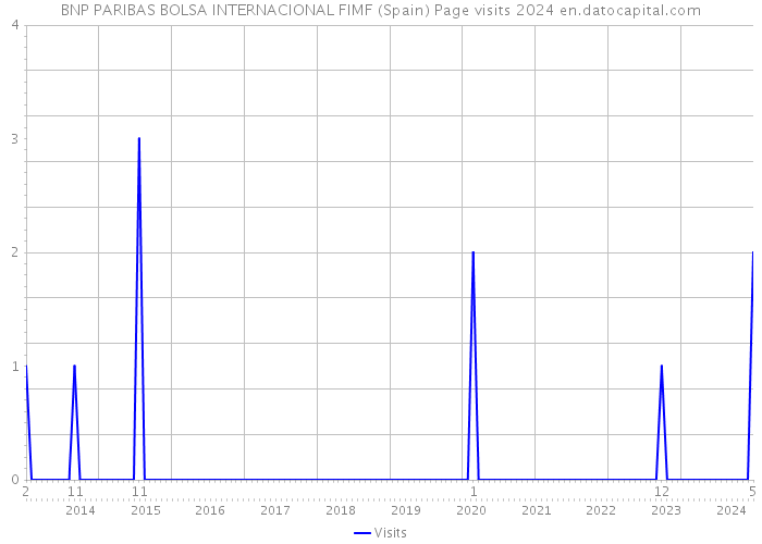 BNP PARIBAS BOLSA INTERNACIONAL FIMF (Spain) Page visits 2024 