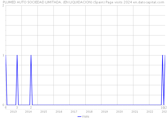 PLUMED AUTO SOCIEDAD LIMITADA. (EN LIQUIDACION) (Spain) Page visits 2024 