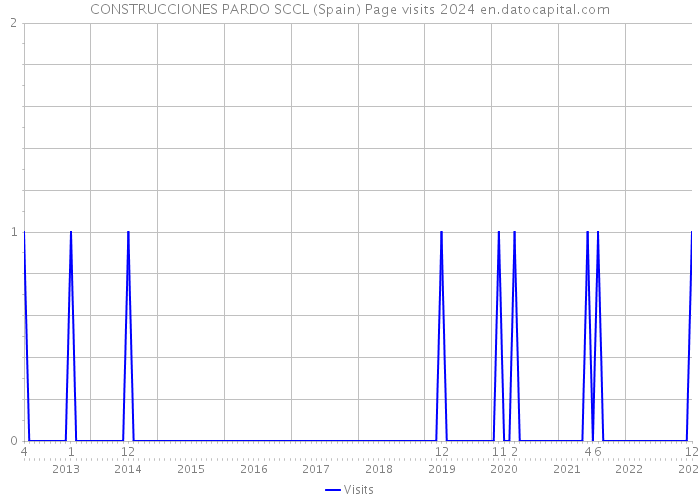 CONSTRUCCIONES PARDO SCCL (Spain) Page visits 2024 