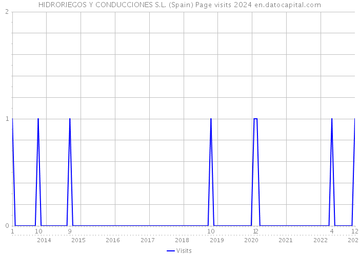 HIDRORIEGOS Y CONDUCCIONES S.L. (Spain) Page visits 2024 