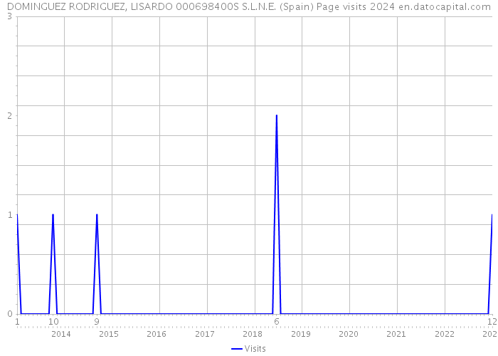 DOMINGUEZ RODRIGUEZ, LISARDO 000698400S S.L.N.E. (Spain) Page visits 2024 