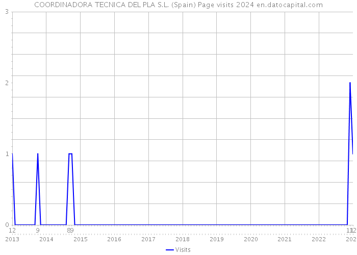 COORDINADORA TECNICA DEL PLA S.L. (Spain) Page visits 2024 