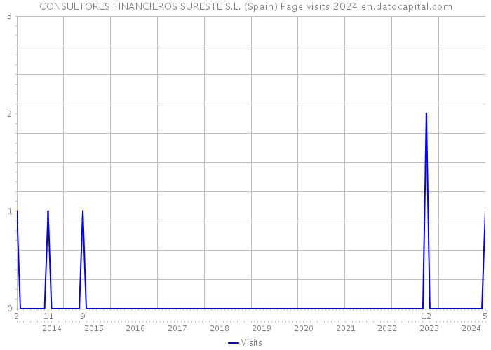 CONSULTORES FINANCIEROS SURESTE S.L. (Spain) Page visits 2024 