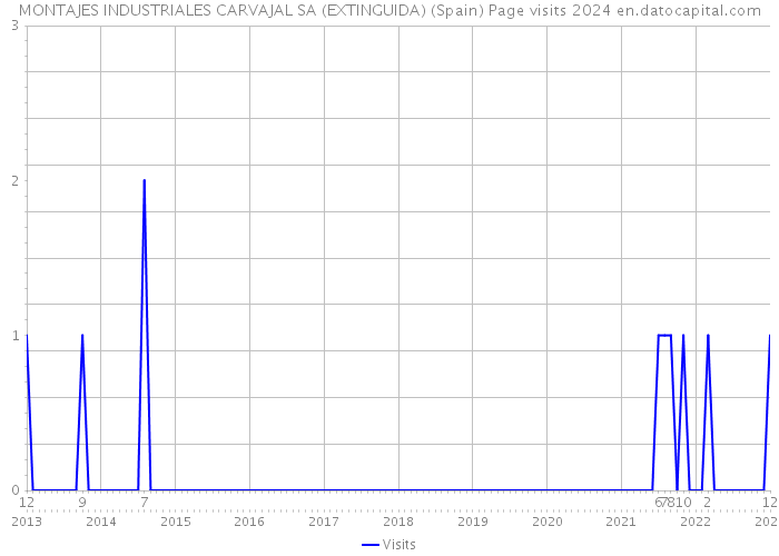 MONTAJES INDUSTRIALES CARVAJAL SA (EXTINGUIDA) (Spain) Page visits 2024 