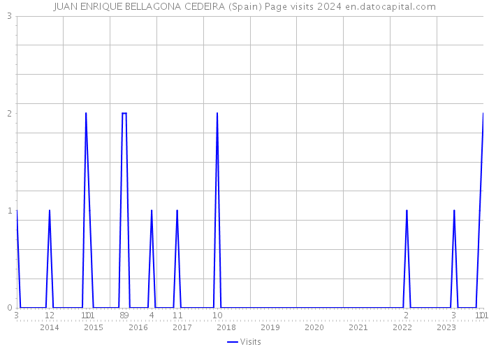JUAN ENRIQUE BELLAGONA CEDEIRA (Spain) Page visits 2024 